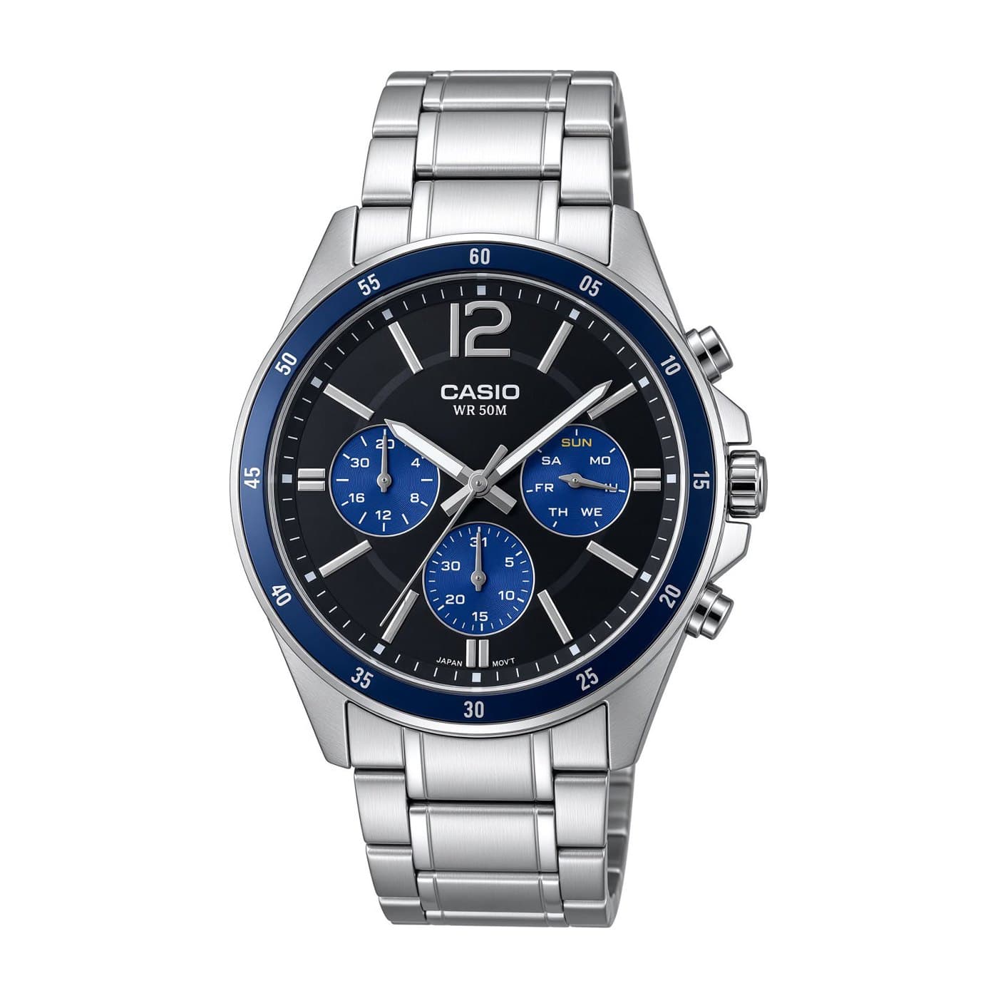 Casio Collection Çok İbreli Mavi MTP-1374D-2AV — ön görünüm